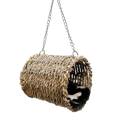 Hamiledyi Hamster Hanging Hammock 3 Piece Wooden Rat Ladder Swing Set Cage Clmbing Toys Accessories for Syrian Hamster Sugar Glider Bird Mice Playing Sleeping