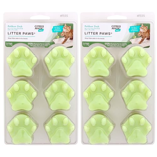 Citrus Magic Pet Odor Control Paws for Litter, Outdoor Fresh, 6-Count, Pack of 2 - size: 6 Count (Pack of 2)