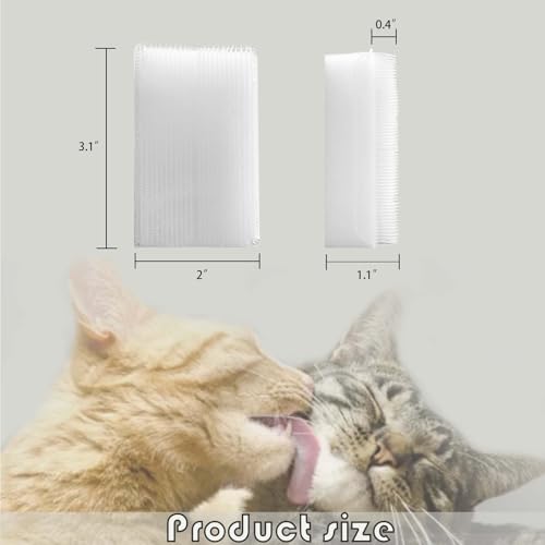 2PC Soft Cat Brush for Grooming - Gentle Cat Tongue Brush with1300+Barbed Serrations, Brushes for Sensitive Cats-Lightweight, gentle, Perfect for Daily Grooming&Enhancing Bonding (Pink) - color: Pink