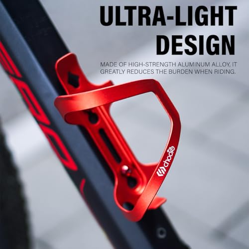 Chooee Bike Water Bottle Holder Aluminum, Bicycle Water Bottle Cage for Road Bikes Mountain Bikes Red 2-Pack - color: Red