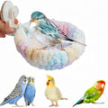 Warm Bird Nest Bed with Suction Cup Bird Snuggle Hut Breeding Bird House Plush Hanging Bird Bed for Parakeet, Conure, Budgie, Cockatiel, Lovebird, Finch, Hamster-Pink - color: Pink with Suction Cup