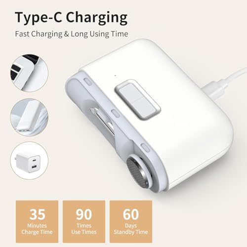 Automatic Nail Clipper, 2 in-1 Electric Nail Clipper and Nail Polisher, Electric Baby Nail Clippers with Light,USB Rechargeable Suitable for Babies,Women Manicure,Kids, Adults and Seniors (White) - color: White