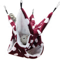 LEFTSTARER Rat Ferret Sugar Glider Cage Hammock Bedding Small Pet Cage Accessories Toy Triple-Layer Hammock Bedding for Hamster Guinea Pig Sugar Glider Rat Ferret Chinchilla Playing Sleeping(Red) - color: Red