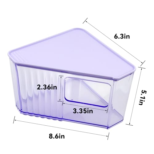 Hamster Toilet Sand Bath Box,Small Animal Bathroom & Digging Room Hamster Sand Bath Container Acrylic Critter's Sand Bath Shower Room Dwarf Syrian Rat Hideaway Gerbil, SyrianHamster,Guinea Pigs
