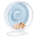8 inch Silent Hamster Wheel with Adjustable Stand, Blue | Double-Bearing Design, Adjustable Stand, Smooth-Rotating Exercise Wheel for Hamsters, Mice and Other Small Pets - color: Blue With Stand, size: 8in