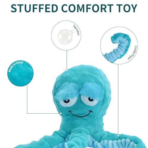 Squeaky Octopus Dog Toys，Interactive Plush Toys for Large Medium Pets - style: Octopus dog toys