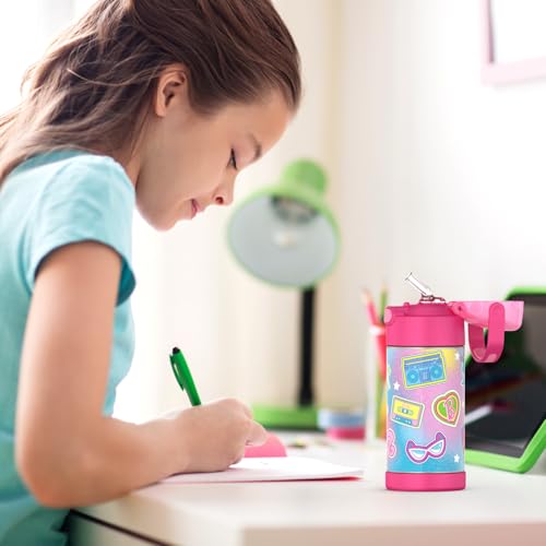 THERMOS FUNTAINER Water Bottle with Straw, 12oz, Barbie | Kids Stainless Steel Insulated Water Bottle, Keeps Drinks Cold Longer for School & Play, BPA-Free - color: Barbie, size: 12 Ounces