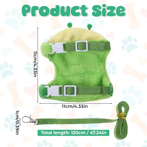 Ferret Harness and Leash Set Small Animals Vest Harness | with Safe Bell, Walking Clothes, for Baby Rabbit, Guinea Pig, Teacup Chihuahua, Mouse, and Other Small Pets
