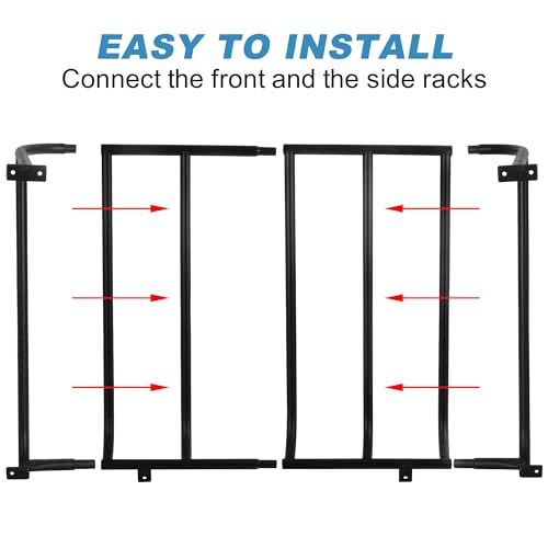 Hay Feeder Goat, 32.68 x 21.26 x 12.2 Multiple Sided Goat Hay Rack Suitable for Farms, Stables, Heavy Duty Galvanized Metal Wall Hay Rack for Sheep Horses, etc - size: 32.68 INCH