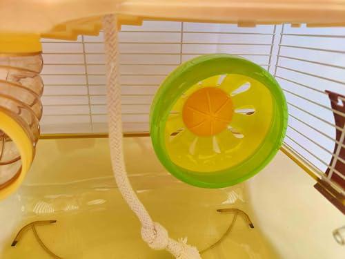 PETZHUBO Hamster Cage Small Animal Cage 3 Layers Transparent Cage Size：10.6"(W) X8.1(L) X18.3 (H) Suitable for Hamsters up to 3.5 inch in Length(Please Note This is Mini cage that for Mini Hamster)