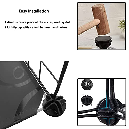 DIY Cat Cage,Pet Playpen Indoor, Detachable Metal Wire Small Animal Cages, 2-Tier Crate Large Exercise Place, Kitten Enclosures with 2 Door, 29.5 x 15.3 x 28.7 Inch, Black