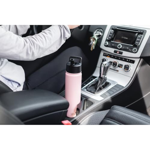 Simple Modern Insulated Water Bottle with Straw | 18oz | Black | Summit Stainless Steel Water Bottles, Metal Cup | Leak Proof for School, Gym, Travel, Sports | Midnight Black - color: - Midnight Black, style: 18oz