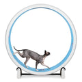 One Fast Cat - Cat Exercise Wheel - Made in the USA - 48" Diameter - Gen. 7 | White with Koi Pond Foam Traction Pads and Solid Black Inline Wheels - color: White Wheel / Koi Pond Foam / Black Inline