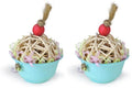 Prevue Pet Products Sugarcane Cupcake Small Animal Chew Toy (Pack of 2) - size: 2 1/2" L x 2 1/2" W x 3 3/4" H (Pack of 2)