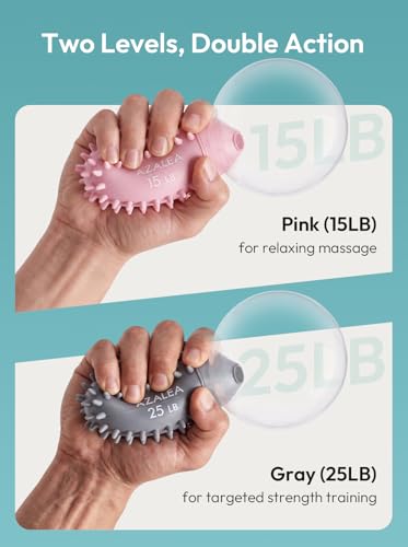 AZALEA Hedgehog Squeeze Toys, 2 Pack Spiky Fidget Stress Balls for Ages 12+ | Includes 2 cute spiky hedgehog squeeze toys with 15LB and 25LB resistance for fidget play, sensory fun, desk breaks and gifts
