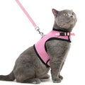 PUPTECK Soft Mesh Cat Vest Harness and Leash Set Puppy Padded Pet Harnesses Escape Proof for Cats Small Dogs, Pink Large - color: Pink, size: L(NECK 8.5"-10.5", CHEST 12.5"-15", 6-10 lbs)