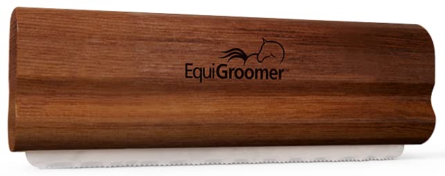 EquiGroomer 5-Inch Undercoat Deshedding Brush for Dogs & Cats, Mahogany | Best for dogs up to 100 lbs and cats of any size, short or long hair, stainless blade, no cutting or pulling - color: Mahogany, size: 5 Inch
