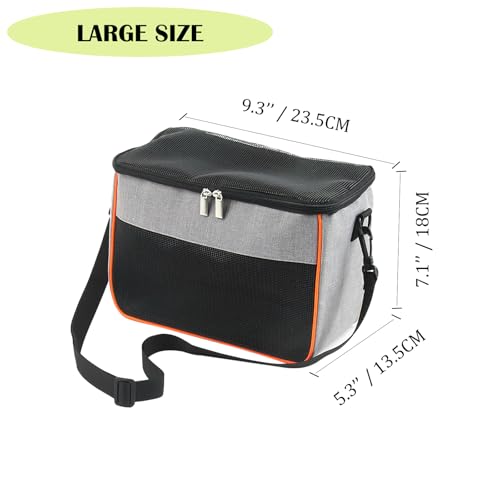 haozaikeji Guinea Pig Carrier Bag Portable Rabbit Travel Bag Breathable Small Animal Outgoing Pouch Hamster Carrier with Pad - color: Grey