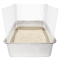 YOILES 3PCS Cat Litter Box Pee Shields,Transparent Easy Clean Splash Guard | 14.5×11.5in for Open Top Litter Pan - Litter Box Not Included (3, Clear)