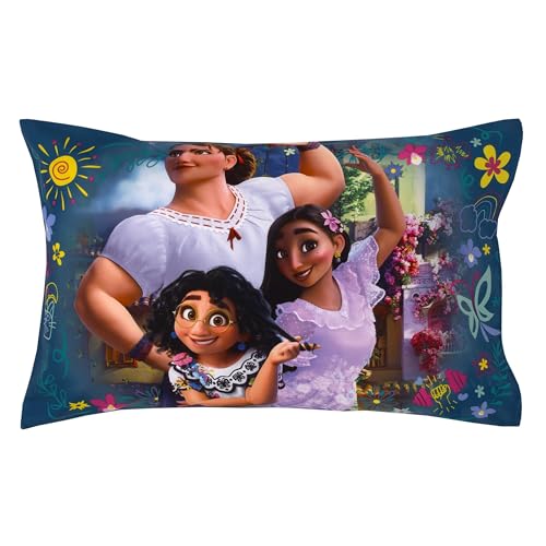 NoJo Disney Encanto Power Trio Purple and Teal 4 Piece Toddler Bed Set - Comforter, Fitted Bottom Sheet, Flat Top Sheet, and Reversible Pillowcase - color: Encanto - Power Trio