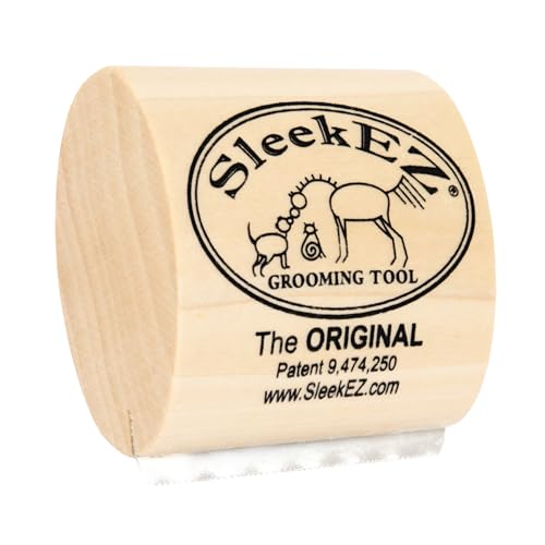 SleekEZ Cat Brush for Shedding - Deshedding Brush for Cats - Patented Grooming Tool for Removing Loose Fur, Undercoat & Hair - Made in USA - Works on Short, Medium & Long Coats - style: Cat Brush