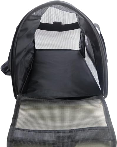 ZaneSun Cat Carrier,Soft-Sided Pet Travel Carrier for Cats,Dogs Puppy Comfort Portable Foldable Pet Bag Airline Approved (Medium-Black) - color: Medium-Black