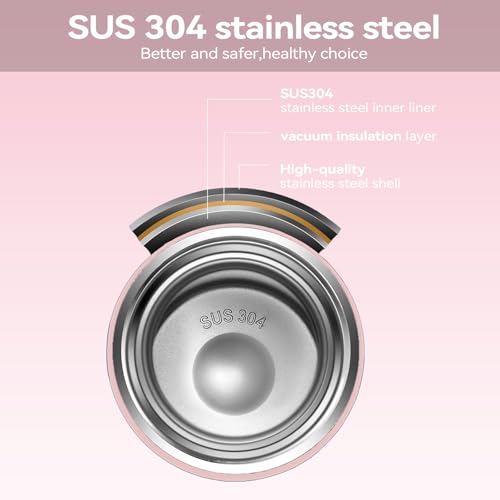 32oz Insulated Stainless Steel Water Bottle with Straw Lid Lager Capacity - color: Pink