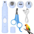 Bird Nail Grinder with Nail Clippers and Nail File for Parrots | Automated Bird Beak Grinder 3-in-1 Nail Care Kit for Parrots Budgies Parakeets Finches and Lovebirds Hamsters Rabbits