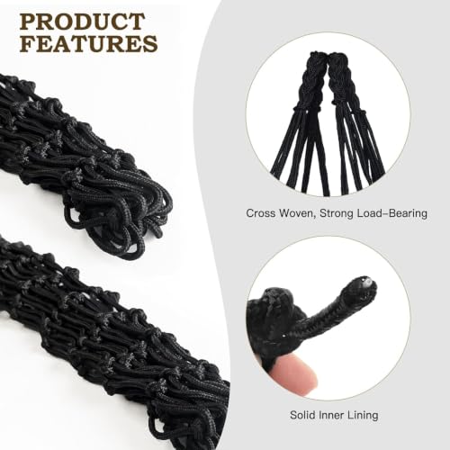 Hay Net for Horses,Slow Feed Hay Bag for Horses Goat Sheep 3 Black | Hanging Hay Feeder Bag for Horses Stable Stall Paddock Rest Toy - color: 3 Black