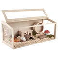 VEVOR Wooden Hamster Cage 48"x20.1"x20.1" 270° Viewing Hamster Habitat, Chewproof Acrylic Small Animal Cage with Openable Top, Large Pet Enclosure for Syrian/Dwarf Hamsters, Guinea Pigs & Gerbils - size: 48.0"L x 20.1"W x 20.1"H