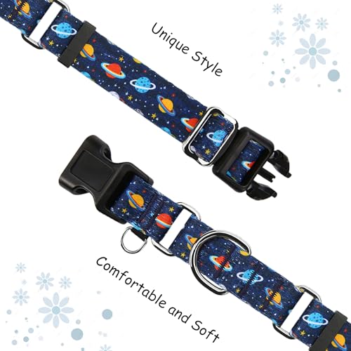 Martingale Dog Collars with Buckle No Slip Training Boy Dog Collar for Medium Dogs (Blue Space, Medium) - color: Blue Space, size: Medium