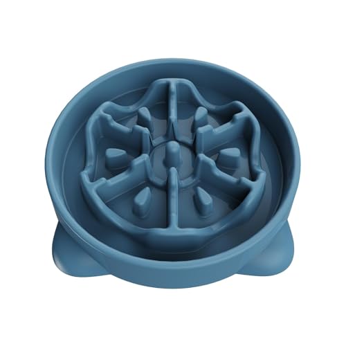 Slow Feeder Dog Bowls Large Breed, Dog Food Bowl Large Anti-Choking Bloat Stop Puzzle Healthy Eating Bowl (Blue, 4 Cup) - color: Blue, size: 4 Cup