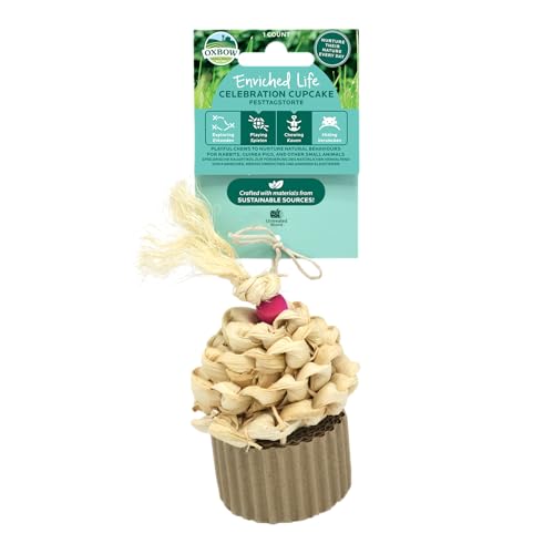 Oxbow Enriched Life Celebration Cupcake - Toy for Rabbits, Guinea Pigs, Hamsters, Rats - style: Celebration Cupcake