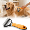 Pet Grooming Brush, Pets Knotted Dog Grooming, Pets Knotting Comb, Professional Pet Deshedding Brush, Deshedding Comb Fur Brushes, Shedding Brushes For Dogs And Cats (Orange) - color: Orange