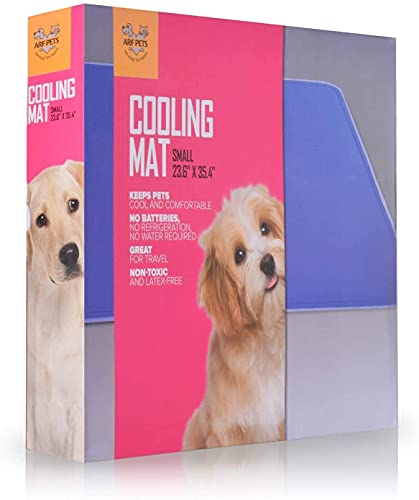 Arf Pets Dog Cooling Mat - Solid Gel Self-Cool Pad | Durable & Non-Toxic | Pressure-Activated | No Water, Electricity, Batteries or Refrigeration Needed | For Beds, Kennels & Crates - size: 23 x 35