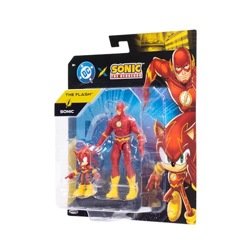 DC X Sonic the Hedgehog Sonic as The Flash & The Flash 2.5/5-inch Figures Multipack - style: 5" The Flash with 2.5" Sonic Flash