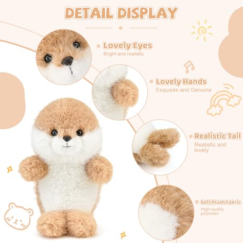Cute Seal Stuffed Animal Plushie Soft Plush Gift for Kids 8” | Palm-Sized Otter Plush Toy, Desk Decor, Birthday Christmas Valentine’s Day Gift for Girls Boys Girlfriend Boyfriend - color: Seal