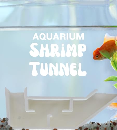 Aquarium Underground Tunnel | Fish & Shrimp Hideout for Aquariums | Unique Underground Viewing Tunnel | Made in USA (White) - color: White