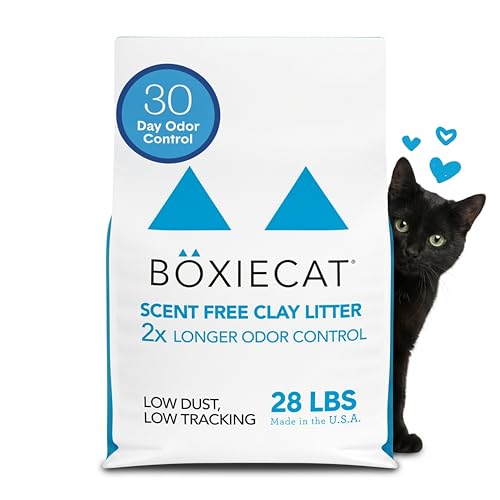 Boxie Premium Unscented Clumping Cat Litter 30+ Day Odor Control 28 lb - size: 28 lb