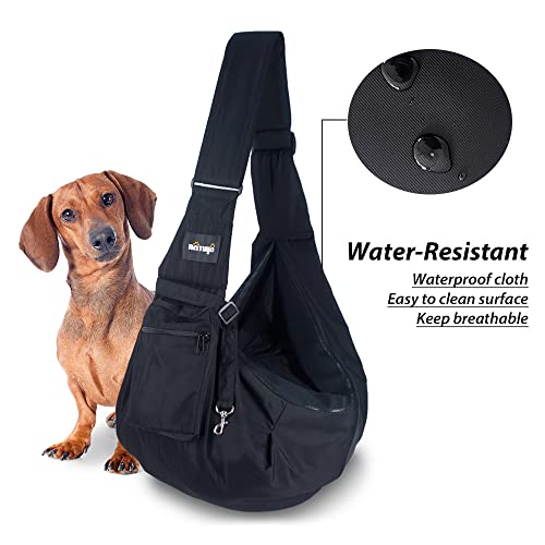NATUYA Pet Dog Sling Carrier - Waterproof and Windproof Puppy Carrier Bag, Adjustable Strap Hand-Free Dog Sling for Outdoor Activity or Subway