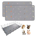 2Pcs Guinea Pig Cage Liners,Guinea Pig Fleece Cage Liners36''X72'' Super Absorbent Washable Pee Pads Reusable for Rabbit Hamster Chinchilla - size: 12 In 3x6(36" x 72") 2Pack