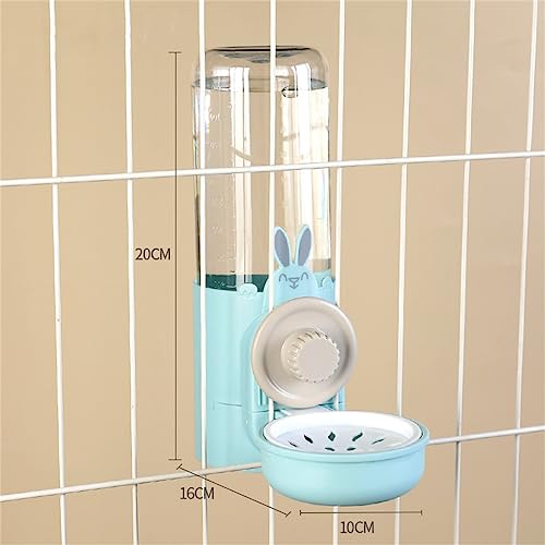 Cage Hanging Automatic Bunny Food Water Dispenser Gravity Rabbit Feeder and Water Bowl Ferret Cages Accessories, Cage Cat Food Bowl for Chinchilla Guinea Pig Hedgehog (Water Bowls Light Blue) - color: Water Bowls Light Blue