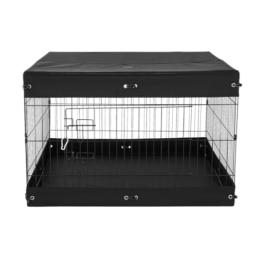 VEVOR Dog Playpen, 4 Pcs 24 x 36 in Panels Foldable Metal Pet Exercise Pen, Dog Fence Indoor and Outdoor Pen with Door, Top Cover, and Bottom Pad, Pet Playpen for Dogs, Cats and Other Small Animals - size: 4 panels 24*36in, style: Playpen + Top Cover & Bo