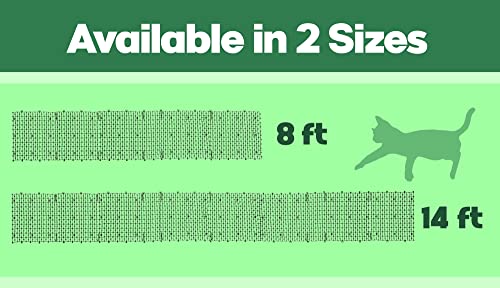 Tapix Cat Scat Mat with Spikes (8 ft.) – Cat Deterrent Strips for Garden, Yard & Furniture, Indoor & Outdoor, 6 Staples Included - size: 8 x 12 inch