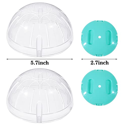 2 Pieces Hamster Ball Hamster Exercise Ball 5.7 Inch Guinea Pigs Running Balls Transparent Plastic Hamsters Wheel for Mini Dwarf Rabbits Small Pets to Reduce Boredom and Increase Activity