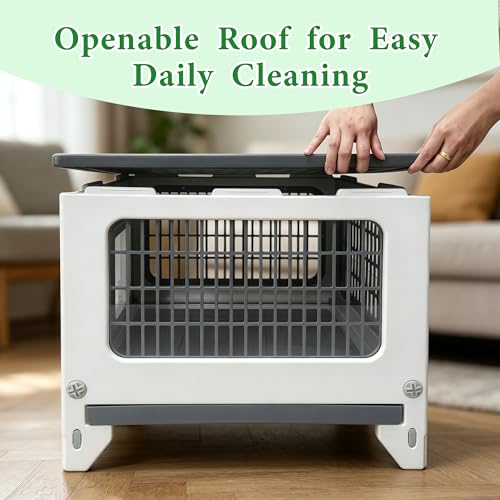 Rabbit Hutch Outdoor Indoor Plastic Waterproof Bunny Cage Enclosure | Chew-Proof Rabbit House Guinea Pig Cage Pet House for Small Animals, One Room - size: 20.8"L x 18.0"W x 17.5"H
