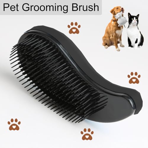Puppy Brush, Soft Dog Brush for Grooming, Puppy Hair Remover Brush Comb, Grooming Tool for Poodles, Teddy, Yorkies, Maltese, Shih Tzu, Chihuahua, Black - color: Black