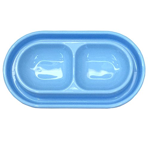 Cat Kitten Dish Dog Puppy Feeder Pet Bowl 3 Colors New Light Blue | Ant Proof Cat Food Bowl, No Spill Dish, Outdoor Feeding, Deep Wide Water Moat, Ants Barrier Blocks Ants, Lightweight Plastic - color: Light Blue, size: Small