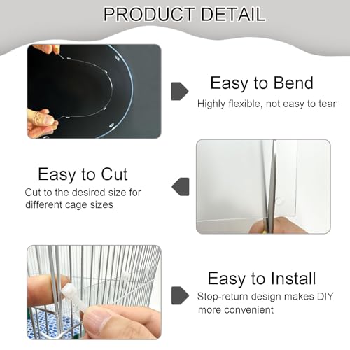 Pet Cage Liner Protection, Rabbit Cage Plastic Panels, 12 PCS Cage Urine Guard for Rabbit, Guinea Pig, Hamster, Hedgehog, Chinchilla, Ferret, Bunny - Transparent, 11.8"x7.9" - size: 12PCS,11.8"x7.9"