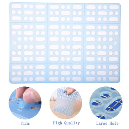 Hamiledyi 8 Pcs Rabbit Cage Mats Small Animal Plastic Feet Pads Floor Mat for Pet Cats Dogs Bunny Hamster Rat Chinchilla Guinea Pig(Blue)